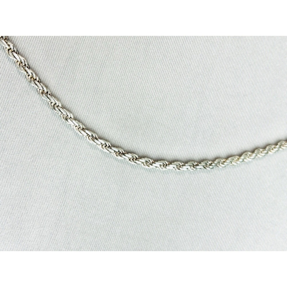 Sterling Silver Braided 30" Chain SIS Italy .925 Necklace